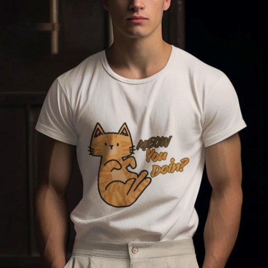 T-shirt Personnalisable Miaou Comment ça va ?