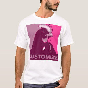 T-shirt Personnalisable ! Pop Rose Art Inspiré Poulet Tshi