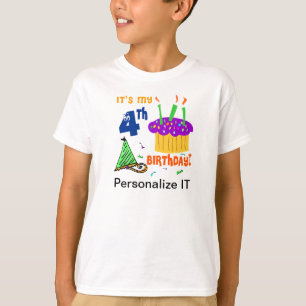 T-shirt personnalisable pour le 4e anniversaire