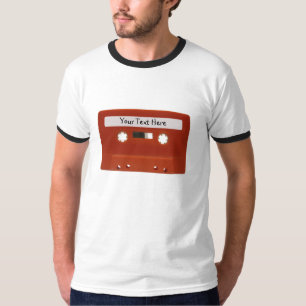 T-shirt personnalisable sur bande de cassette roug