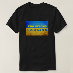 T-shirt Personnalisable Ukraine bleu ciel jaune champ de b