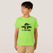 T-shirt personnalisable vert citron pour enfants D (Devant entier)
