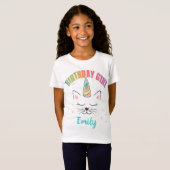 T-Shirt Personnalisation de l'anniversaire de la fille de  (Devant entier)
