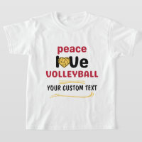 personnalisation Peace Love Volleyball joueur text