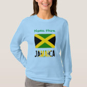 T-shirt Personnalisation verte du drapeau jamaïcain (Devant)