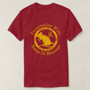 T-shirt PERSONNALISÉ 2020 Année Du Rat