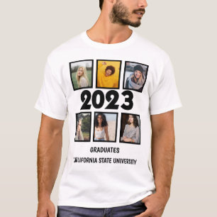 T-shirt Personnalisé 2023 Gradates 6 Photo Collage