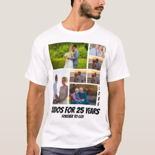 T-shirt Personnalisé 25 Anniversaire 7 Collage photo