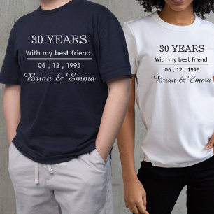 T-shirt Personnalisé 30e Anniversaire Pour Couple assortis