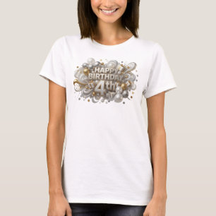 T-shirt personnalisé 4ème anniversaire coloré et j