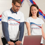 T-shirt Personnalisé Ajouter votre propre candidat à la pr<br><div class="desc">Customisez vos t-shirts de campagne politique en ajoutant votre propre nom ou un autre politicien sous ce drapeau artistique américain en rouge,  blanc et bleu. Ajoutez un nom personnalisé pour président en 2024.</div>