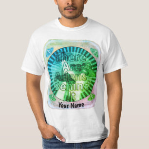 T-shirt personnalisé Aliens derrière