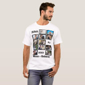 T-shirt Personnalisé Anniversaire Mariage moderne 12 Photo (Devant entier)
