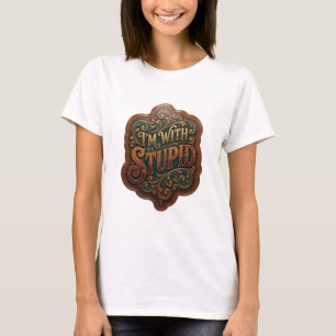 T-shirt personnalisé Artistic Gold JE SUIS AVEC UN