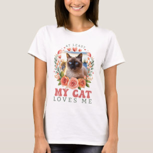 T-shirt Personnalisé Au Moins Mon Chat M'Aime Valentines