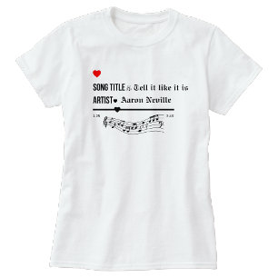 T-shirt personnalisé avec le titre de votre chanso