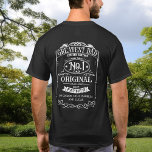 T-shirt Personnalisé avec les noms, Greatest Dad Cadeau<br><div class="desc">Surprenez votre père avec cette belle chemise personnalisée "Greatest Dad" ! Longue impression à l'ancienne sur le dos avec la phrase "Grand papa, Edition Limitée, No.1 Original, depuis (votre date) le meilleur père de (les noms de vos enfants)". Petit design de poche sur le devant avec l'expression "Grand papa, édition...</div>