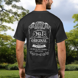 T-shirt Personnalisé avec les noms, Greatest Dad Cadeau