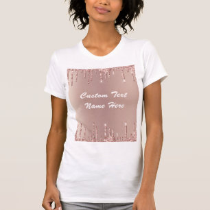 T-Shirt personnalisé avec texte et paillettes or r