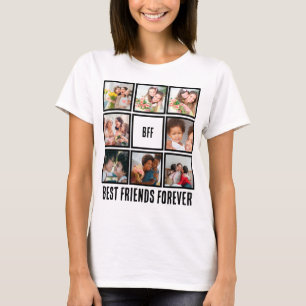 T-shirt Personnalisé BFF Meilleurs amis Forever 8 Collage 