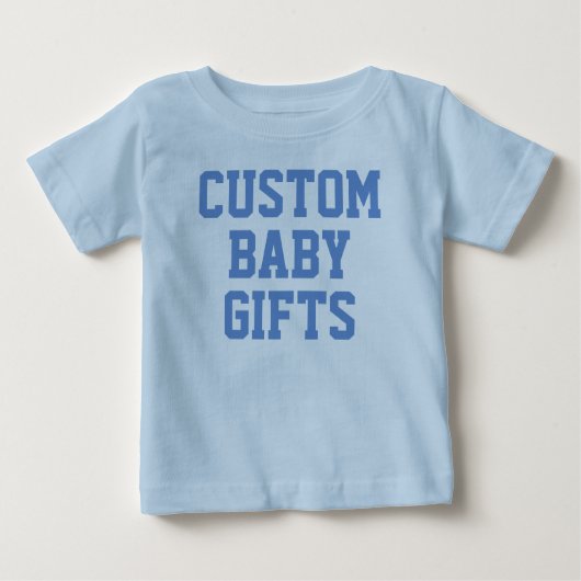 T-shirt personnalisé bleu bébé et bébé (Devant)