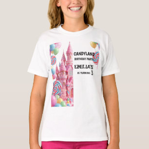 T-Shirt personnalisé Candyland pour fille d'annive