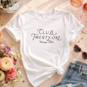 T-shirt personnalisé Club Twenty-One pour annivers