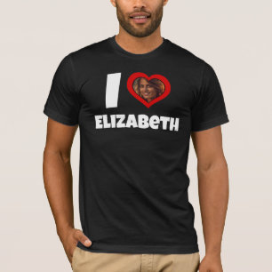 T-shirt Personnalisé Coeur Photo et petite amie Nom