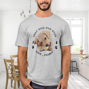 T-shirt Personnalisé Cute Pet Photo Best Chien Papa Jamais