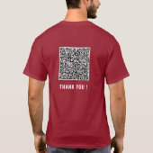T-Shirt personnalisé d'analyse de code QR (Dos)
