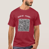 T-Shirt personnalisé d'analyse de code QR (Devant)