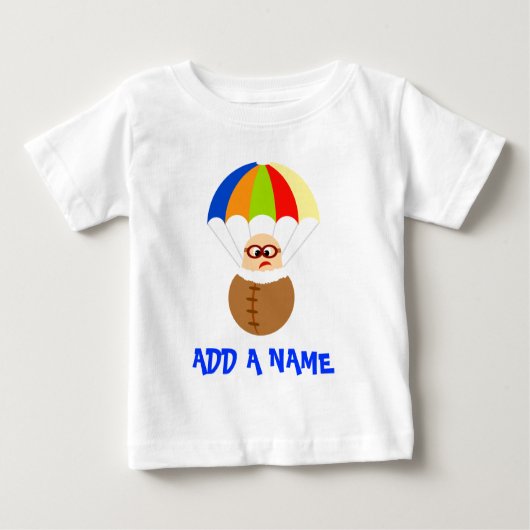 T-shirt personnalisé de bébé de parachute (Devant)