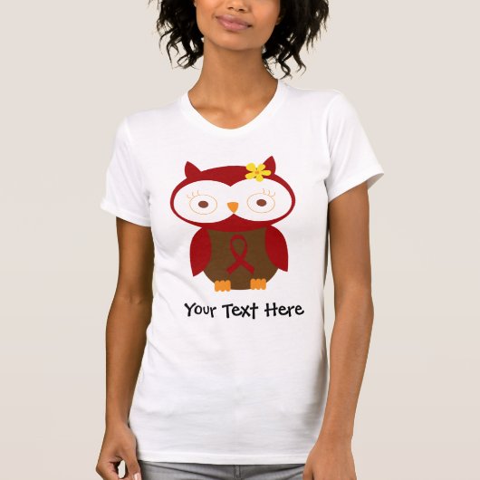 T-shirt personnalisé de hibou de ruban de (Devant)
