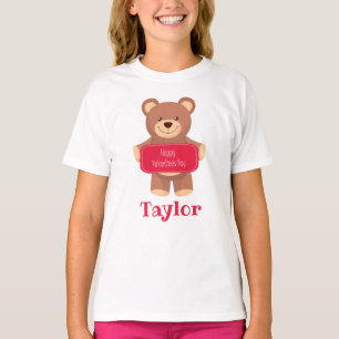 T-shirt personnalisé de l'ours de la Saint-Valenti