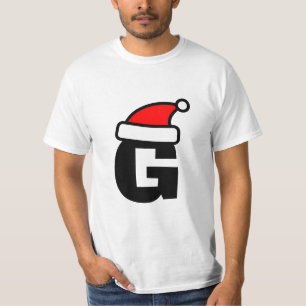 T-shirt personnalisé de Noël de monogramme de