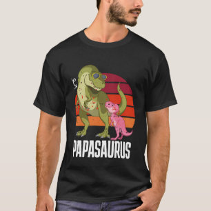 T-shirt Personnalisé Dino Papasaurus Papa Papa Papa Père F