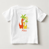 T-shirt personnalisé Dinosaur Toddler Anniversaire (Dos)