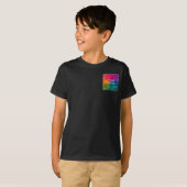 T-shirt Personnalisé Double face Ajouter image Modèle noir (Devant entier)