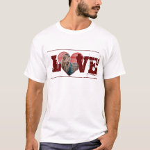T-Shirt personnalisé en forme de cœur avec photo L