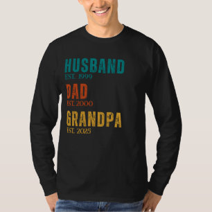 T-shirt Personnalisé Est. Années mari papa grand-père Retr