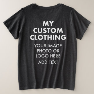 T-SHIRT Personnalisé FEMME GRIS PLUS TAILLE