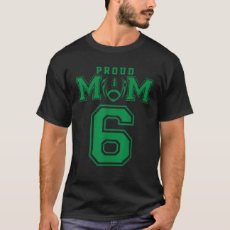 T-shirt Personnalisé Fier Football Maman Numéro 6 G Person