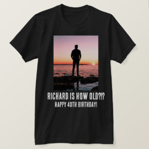 T-shirt personnalisé Funny 40e anniversaire marqua