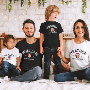 T-shirt Personnalisé Funny Face Photo Santa Hat Noël