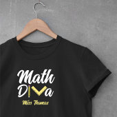 T-shirt Personnalisé Funny Math Diva Enseignant