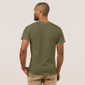 T-shirt Personnalisé Hommes Monogramme Armée Vert Élégant  (Dos entier)