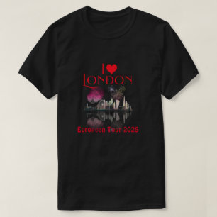 T-shirt Personnalisé I Love London Royaume-Uni Skyline Fir