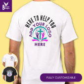 T-shirt Personnalisé ICI POUR VOUS AIDER Personnel Groupe 