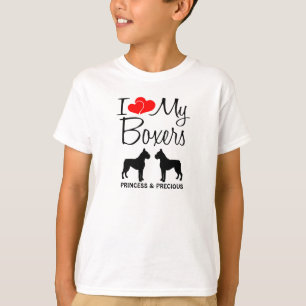 T-shirt Personnalisé J'Aime Mes Deux Boxes
