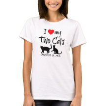 Personnalisé J'Aime Mes Deux Chats